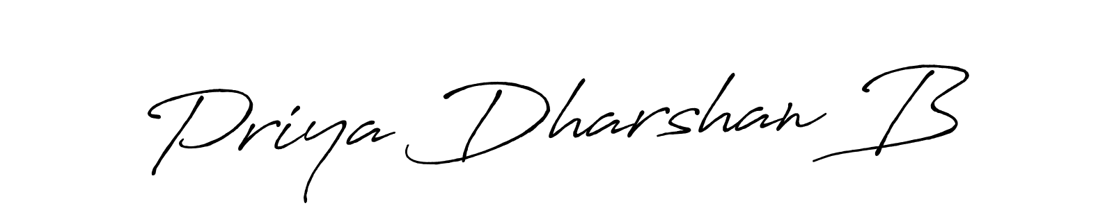 Create a beautiful signature design for name Priya Dharshan B. With this signature (Antro_Vectra_Bolder) fonts, you can make a handwritten signature for free. Priya Dharshan B signature style 7 images and pictures png