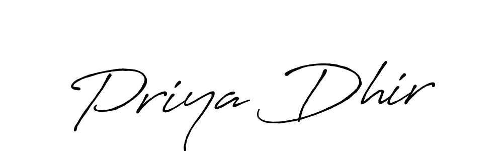 It looks lik you need a new signature style for name Priya Dhir. Design unique handwritten (Antro_Vectra_Bolder) signature with our free signature maker in just a few clicks. Priya Dhir signature style 7 images and pictures png