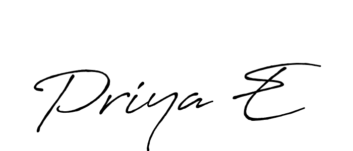 You should practise on your own different ways (Antro_Vectra_Bolder) to write your name (Priya E) in signature. don't let someone else do it for you. Priya E signature style 7 images and pictures png