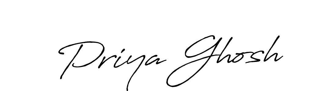 Priya Ghosh stylish signature style. Best Handwritten Sign (Antro_Vectra_Bolder) for my name. Handwritten Signature Collection Ideas for my name Priya Ghosh. Priya Ghosh signature style 7 images and pictures png