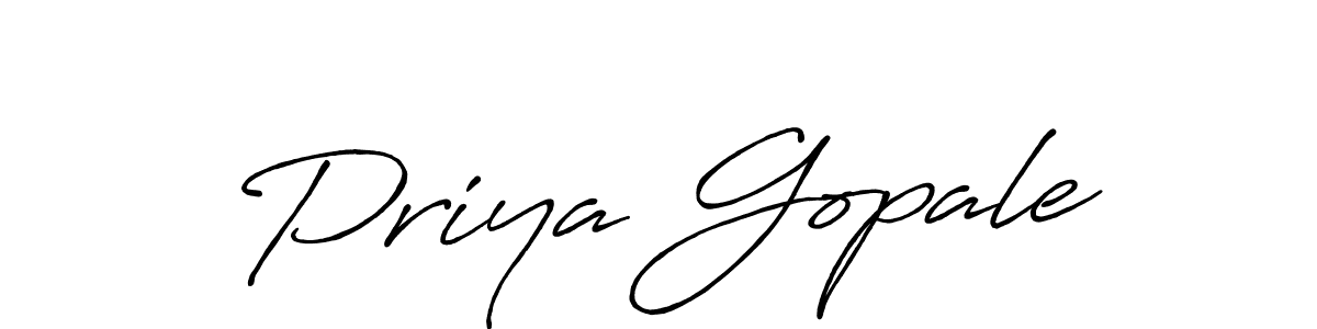 The best way (Antro_Vectra_Bolder) to make a short signature is to pick only two or three words in your name. The name Priya Gopale include a total of six letters. For converting this name. Priya Gopale signature style 7 images and pictures png
