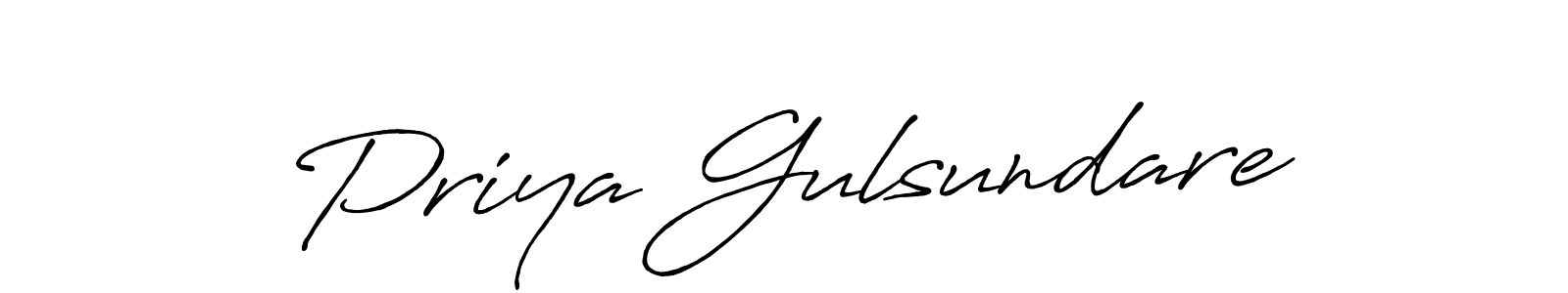 Also we have Priya Gulsundare name is the best signature style. Create professional handwritten signature collection using Antro_Vectra_Bolder autograph style. Priya Gulsundare signature style 7 images and pictures png