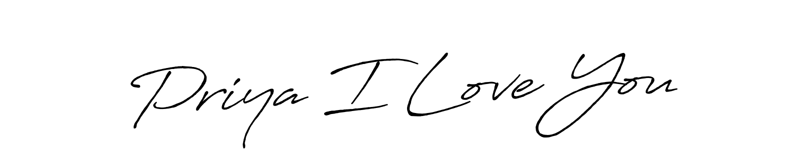 Priya I Love You stylish signature style. Best Handwritten Sign (Antro_Vectra_Bolder) for my name. Handwritten Signature Collection Ideas for my name Priya I Love You. Priya I Love You signature style 7 images and pictures png