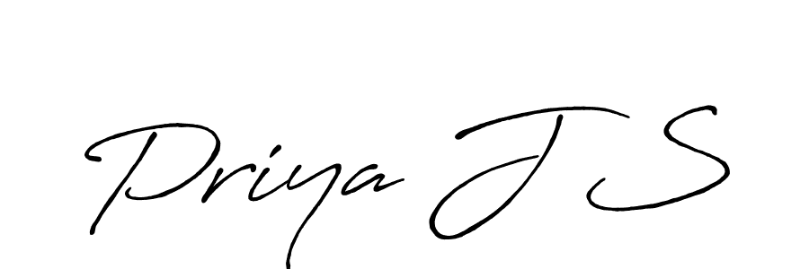 Priya J S stylish signature style. Best Handwritten Sign (Antro_Vectra_Bolder) for my name. Handwritten Signature Collection Ideas for my name Priya J S. Priya J S signature style 7 images and pictures png