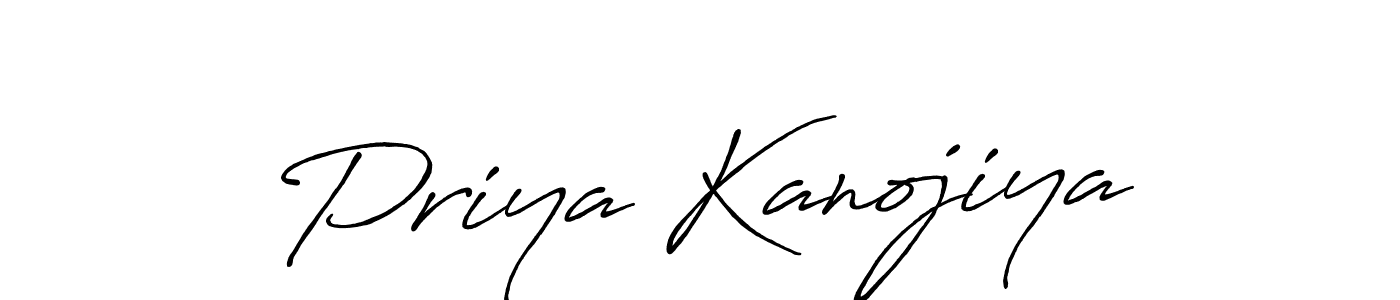 Design your own signature with our free online signature maker. With this signature software, you can create a handwritten (Antro_Vectra_Bolder) signature for name Priya Kanojiya. Priya Kanojiya signature style 7 images and pictures png