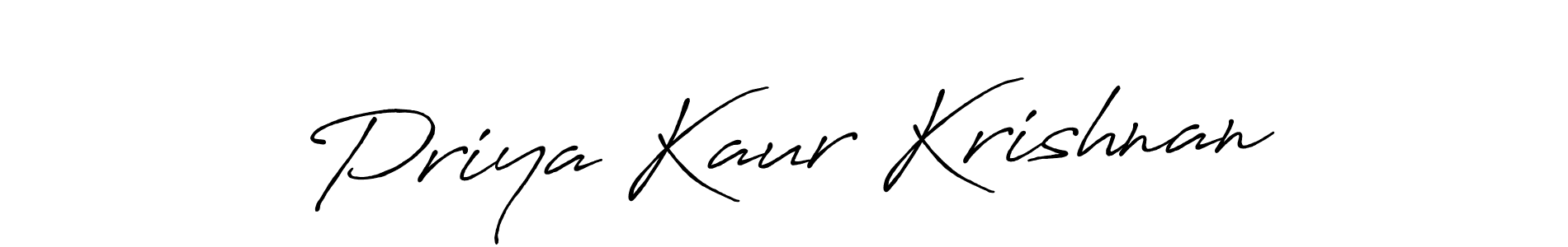 Also You can easily find your signature by using the search form. We will create Priya Kaur Krishnan name handwritten signature images for you free of cost using Antro_Vectra_Bolder sign style. Priya Kaur Krishnan signature style 7 images and pictures png