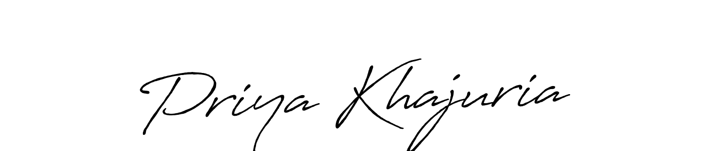 Use a signature maker to create a handwritten signature online. With this signature software, you can design (Antro_Vectra_Bolder) your own signature for name Priya Khajuria. Priya Khajuria signature style 7 images and pictures png