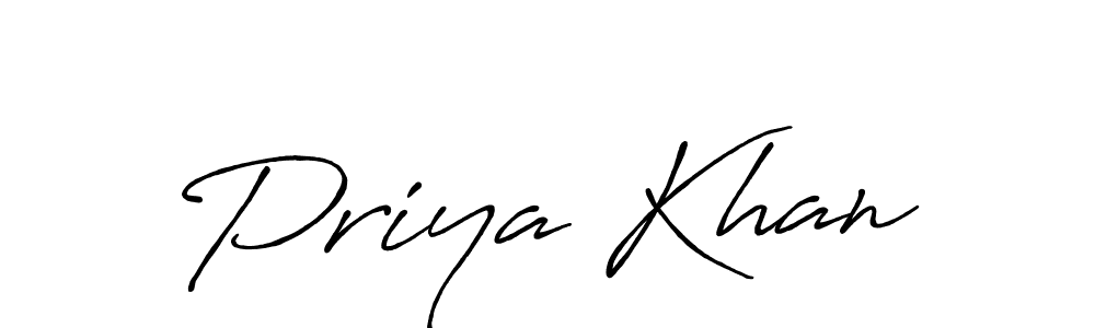 Also we have Priya Khan name is the best signature style. Create professional handwritten signature collection using Antro_Vectra_Bolder autograph style. Priya Khan signature style 7 images and pictures png