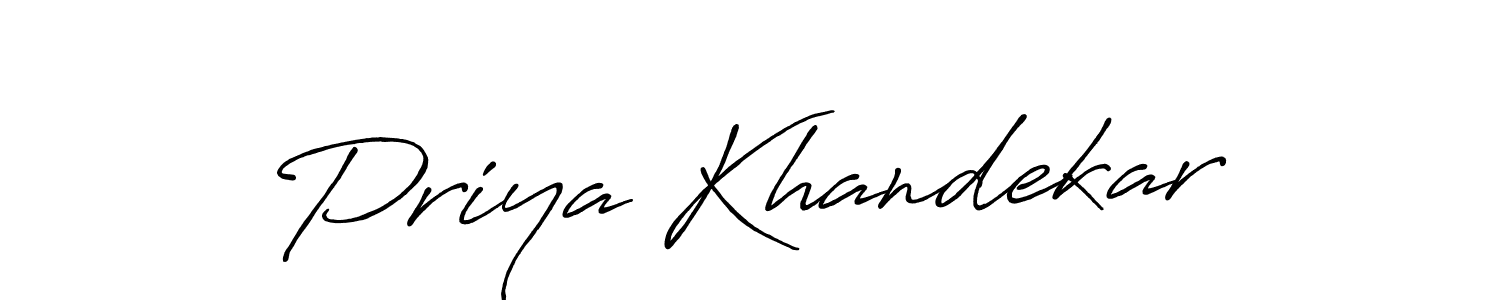 Make a beautiful signature design for name Priya Khandekar. Use this online signature maker to create a handwritten signature for free. Priya Khandekar signature style 7 images and pictures png