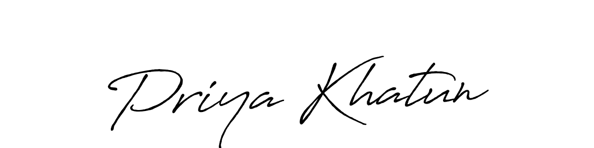 Design your own signature with our free online signature maker. With this signature software, you can create a handwritten (Antro_Vectra_Bolder) signature for name Priya Khatun. Priya Khatun signature style 7 images and pictures png
