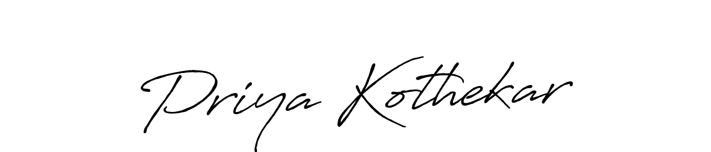 The best way (Antro_Vectra_Bolder) to make a short signature is to pick only two or three words in your name. The name Priya Kothekar include a total of six letters. For converting this name. Priya Kothekar signature style 7 images and pictures png