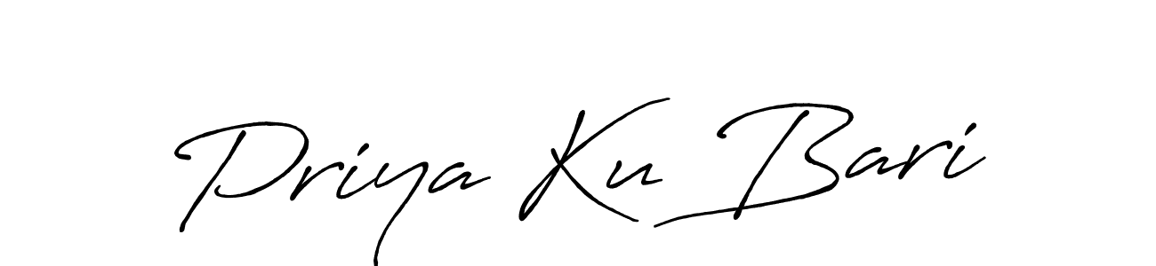 Also You can easily find your signature by using the search form. We will create Priya Ku Bari name handwritten signature images for you free of cost using Antro_Vectra_Bolder sign style. Priya Ku Bari signature style 7 images and pictures png