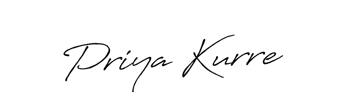 Create a beautiful signature design for name Priya Kurre. With this signature (Antro_Vectra_Bolder) fonts, you can make a handwritten signature for free. Priya Kurre signature style 7 images and pictures png