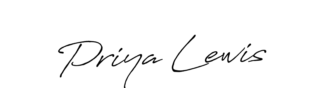 How to make Priya Lewis signature? Antro_Vectra_Bolder is a professional autograph style. Create handwritten signature for Priya Lewis name. Priya Lewis signature style 7 images and pictures png