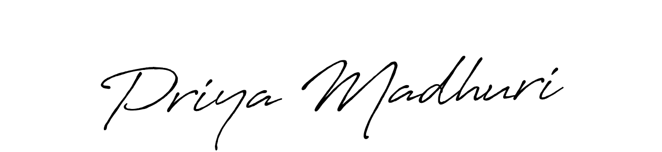 Similarly Antro_Vectra_Bolder is the best handwritten signature design. Signature creator online .You can use it as an online autograph creator for name Priya Madhuri. Priya Madhuri signature style 7 images and pictures png