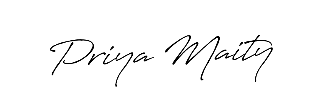 Also You can easily find your signature by using the search form. We will create Priya Maity name handwritten signature images for you free of cost using Antro_Vectra_Bolder sign style. Priya Maity signature style 7 images and pictures png