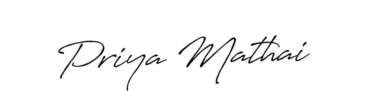 How to make Priya Mathai signature? Antro_Vectra_Bolder is a professional autograph style. Create handwritten signature for Priya Mathai name. Priya Mathai signature style 7 images and pictures png