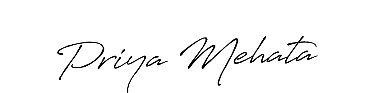 You can use this online signature creator to create a handwritten signature for the name Priya Mehata. This is the best online autograph maker. Priya Mehata signature style 7 images and pictures png