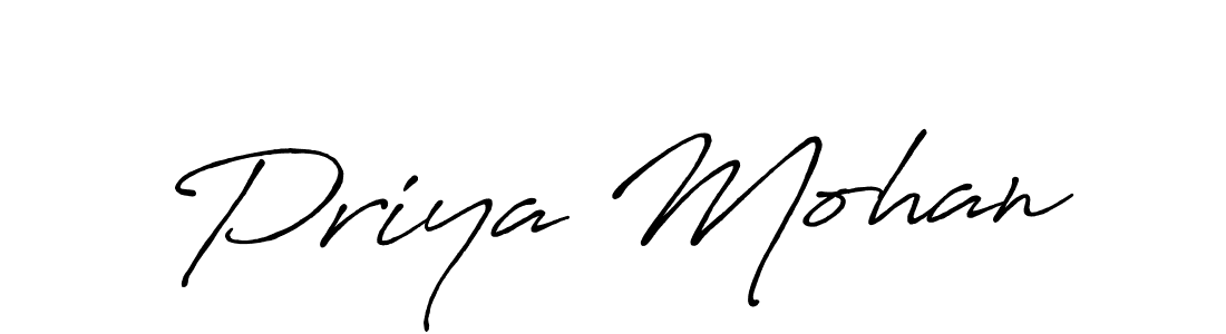 The best way (Antro_Vectra_Bolder) to make a short signature is to pick only two or three words in your name. The name Priya Mohan include a total of six letters. For converting this name. Priya Mohan signature style 7 images and pictures png