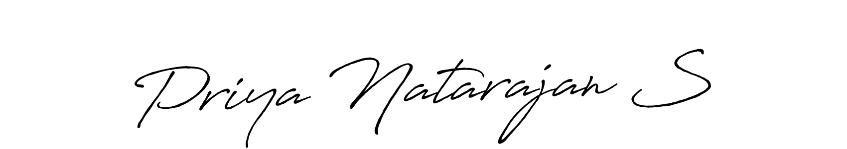 The best way (Antro_Vectra_Bolder) to make a short signature is to pick only two or three words in your name. The name Priya Natarajan S include a total of six letters. For converting this name. Priya Natarajan S signature style 7 images and pictures png