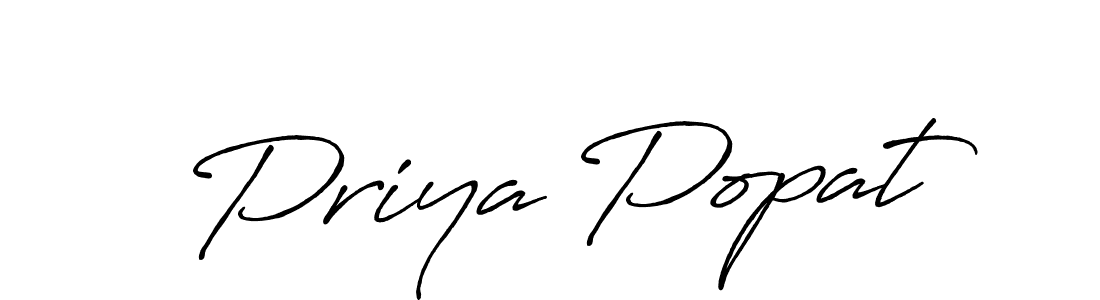 Create a beautiful signature design for name Priya Popat. With this signature (Antro_Vectra_Bolder) fonts, you can make a handwritten signature for free. Priya Popat signature style 7 images and pictures png