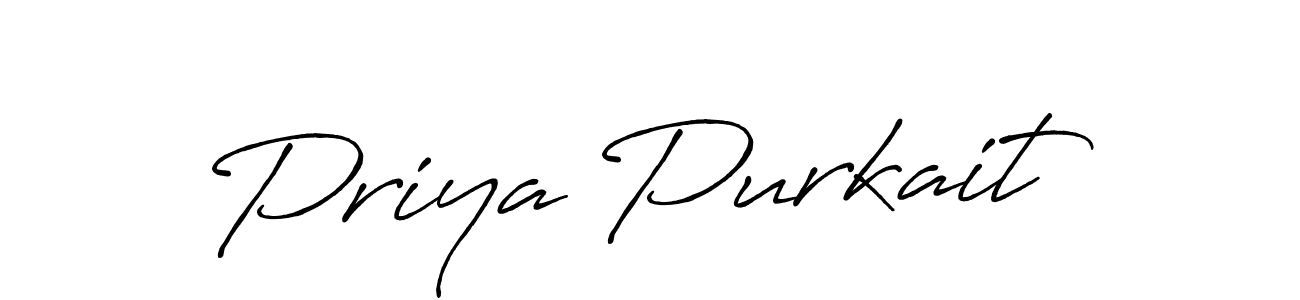 It looks lik you need a new signature style for name Priya Purkait. Design unique handwritten (Antro_Vectra_Bolder) signature with our free signature maker in just a few clicks. Priya Purkait signature style 7 images and pictures png
