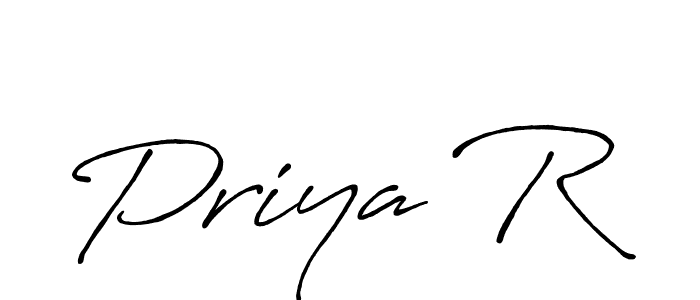 Design your own signature with our free online signature maker. With this signature software, you can create a handwritten (Antro_Vectra_Bolder) signature for name Priya R. Priya R signature style 7 images and pictures png