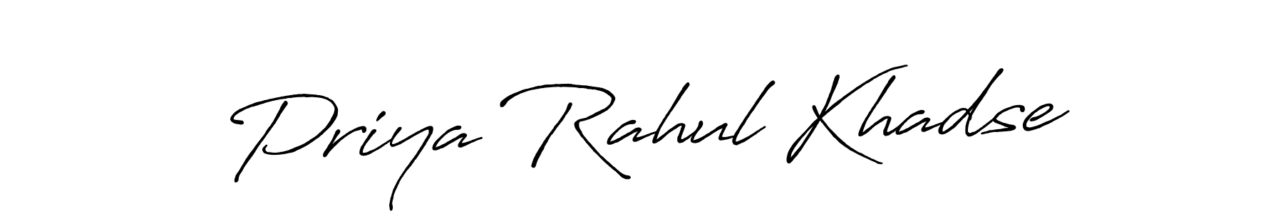 How to make Priya Rahul Khadse signature? Antro_Vectra_Bolder is a professional autograph style. Create handwritten signature for Priya Rahul Khadse name. Priya Rahul Khadse signature style 7 images and pictures png