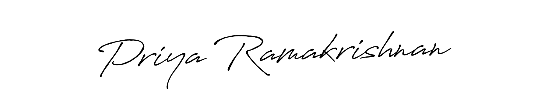Design your own signature with our free online signature maker. With this signature software, you can create a handwritten (Antro_Vectra_Bolder) signature for name Priya Ramakrishnan. Priya Ramakrishnan signature style 7 images and pictures png