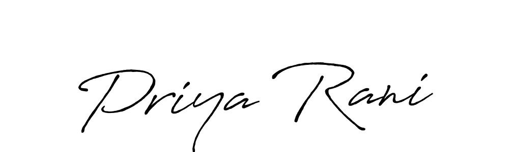 if you are searching for the best signature style for your name Priya Rani. so please give up your signature search. here we have designed multiple signature styles  using Antro_Vectra_Bolder. Priya Rani signature style 7 images and pictures png