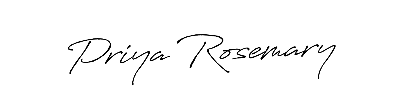 Create a beautiful signature design for name Priya Rosemary. With this signature (Antro_Vectra_Bolder) fonts, you can make a handwritten signature for free. Priya Rosemary signature style 7 images and pictures png