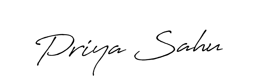 Create a beautiful signature design for name Priya Sahu. With this signature (Antro_Vectra_Bolder) fonts, you can make a handwritten signature for free. Priya Sahu signature style 7 images and pictures png