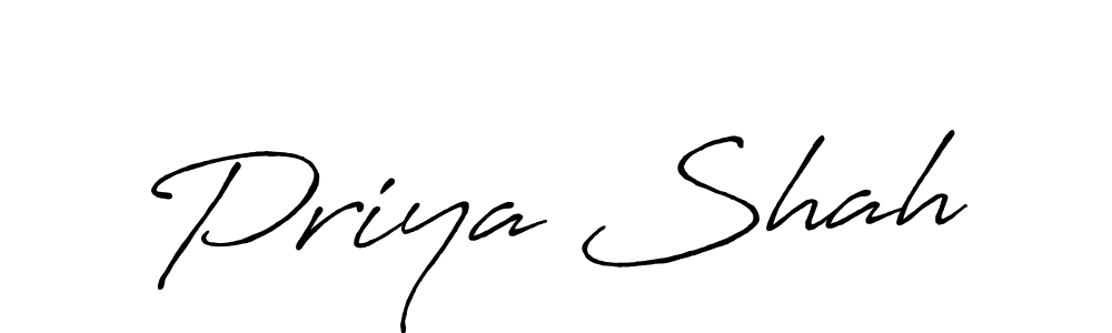 Design your own signature with our free online signature maker. With this signature software, you can create a handwritten (Antro_Vectra_Bolder) signature for name Priya Shah. Priya Shah signature style 7 images and pictures png