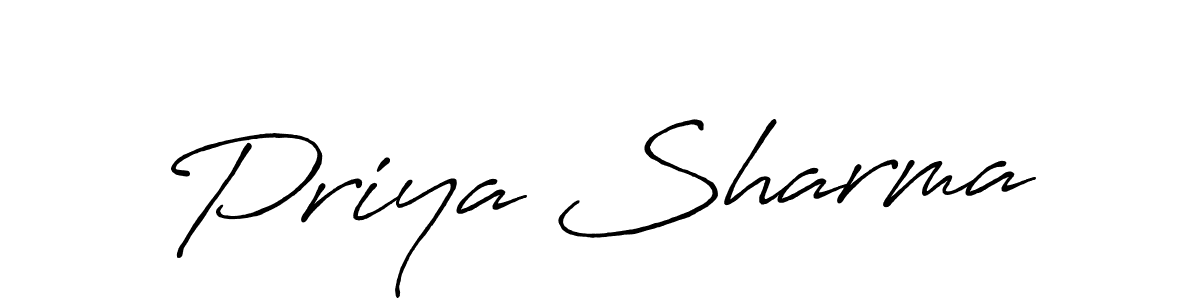Design your own signature with our free online signature maker. With this signature software, you can create a handwritten (Antro_Vectra_Bolder) signature for name Priya Sharma. Priya Sharma signature style 7 images and pictures png
