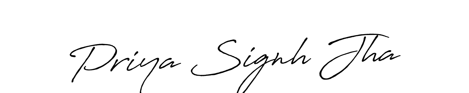 Also You can easily find your signature by using the search form. We will create Priya Signh Jha name handwritten signature images for you free of cost using Antro_Vectra_Bolder sign style. Priya Signh Jha signature style 7 images and pictures png