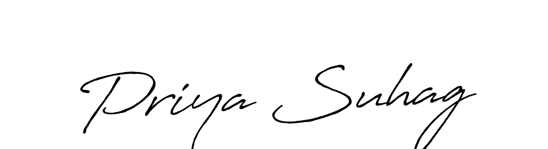 The best way (Antro_Vectra_Bolder) to make a short signature is to pick only two or three words in your name. The name Priya Suhag include a total of six letters. For converting this name. Priya Suhag signature style 7 images and pictures png