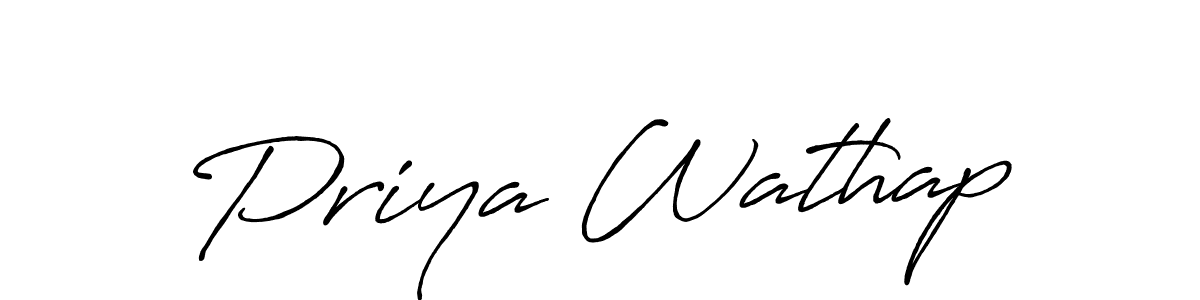 Make a beautiful signature design for name Priya Wathap. Use this online signature maker to create a handwritten signature for free. Priya Wathap signature style 7 images and pictures png