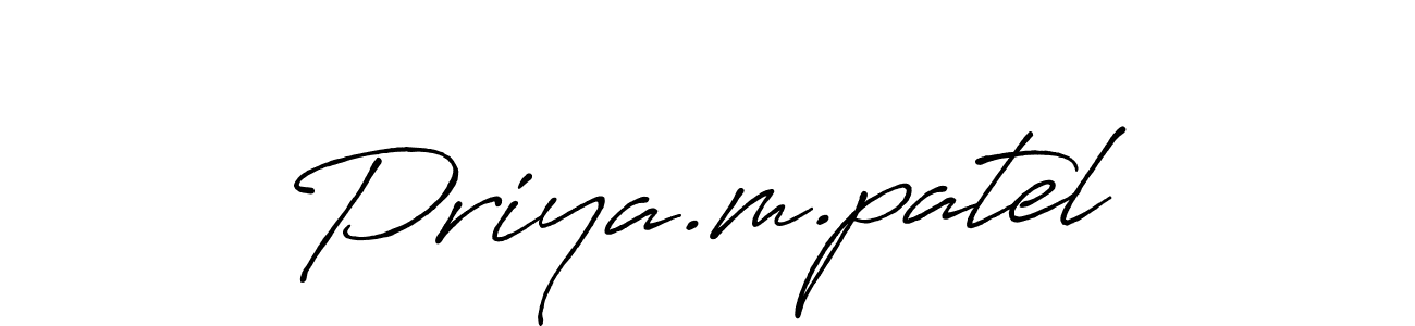 Priya.m.patel stylish signature style. Best Handwritten Sign (Antro_Vectra_Bolder) for my name. Handwritten Signature Collection Ideas for my name Priya.m.patel. Priya.m.patel signature style 7 images and pictures png