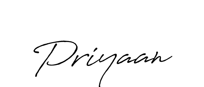 Create a beautiful signature design for name Priyaan. With this signature (Antro_Vectra_Bolder) fonts, you can make a handwritten signature for free. Priyaan signature style 7 images and pictures png