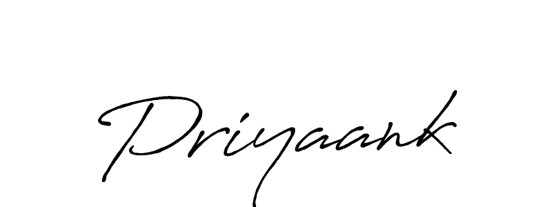 Create a beautiful signature design for name Priyaank. With this signature (Antro_Vectra_Bolder) fonts, you can make a handwritten signature for free. Priyaank signature style 7 images and pictures png