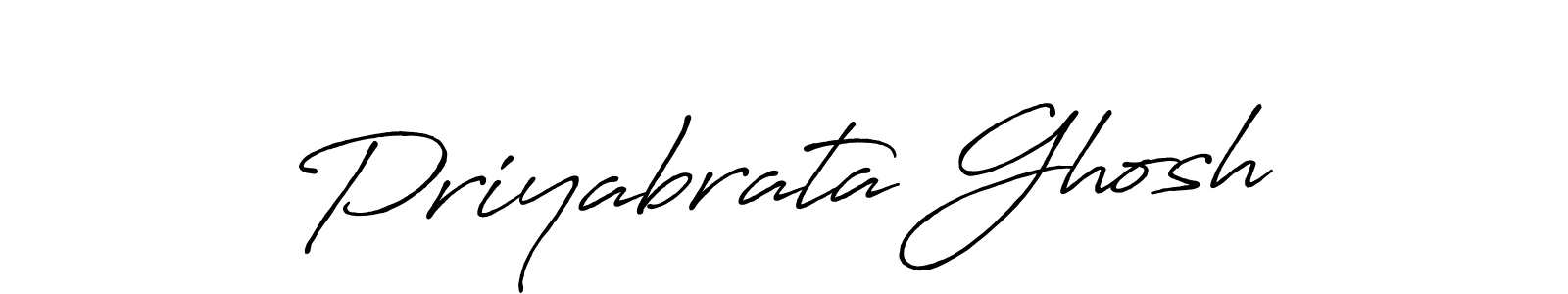 How to make Priyabrata Ghosh name signature. Use Antro_Vectra_Bolder style for creating short signs online. This is the latest handwritten sign. Priyabrata Ghosh signature style 7 images and pictures png