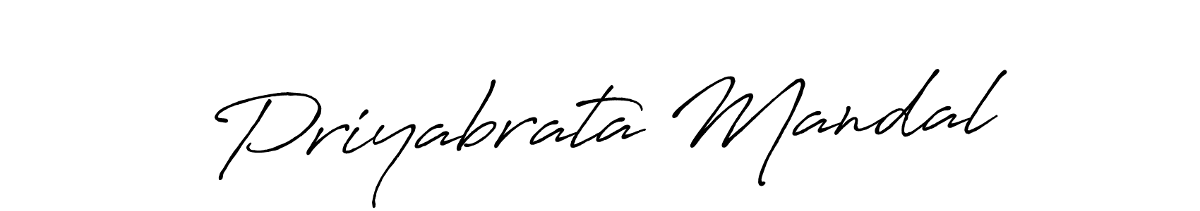 Priyabrata Mandal stylish signature style. Best Handwritten Sign (Antro_Vectra_Bolder) for my name. Handwritten Signature Collection Ideas for my name Priyabrata Mandal. Priyabrata Mandal signature style 7 images and pictures png
