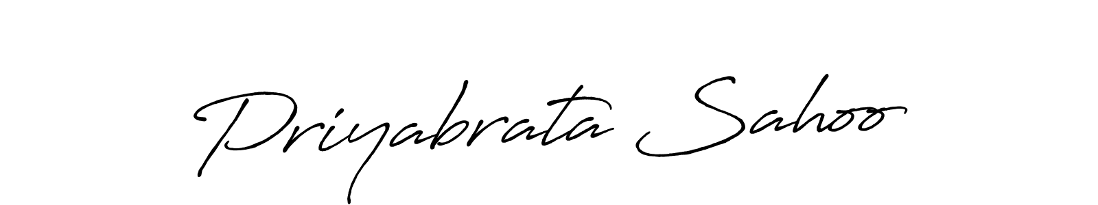 How to make Priyabrata Sahoo name signature. Use Antro_Vectra_Bolder style for creating short signs online. This is the latest handwritten sign. Priyabrata Sahoo signature style 7 images and pictures png