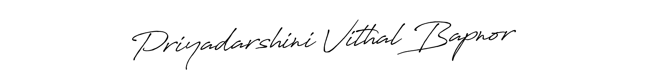 How to make Priyadarshini Vithal Bapnor signature? Antro_Vectra_Bolder is a professional autograph style. Create handwritten signature for Priyadarshini Vithal Bapnor name. Priyadarshini Vithal Bapnor signature style 7 images and pictures png