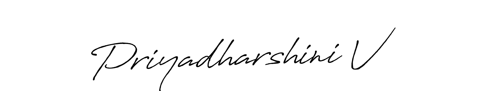 Also You can easily find your signature by using the search form. We will create Priyadharshini V name handwritten signature images for you free of cost using Antro_Vectra_Bolder sign style. Priyadharshini V signature style 7 images and pictures png