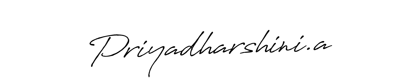 Make a beautiful signature design for name Priyadharshini.a. With this signature (Antro_Vectra_Bolder) style, you can create a handwritten signature for free. Priyadharshini.a signature style 7 images and pictures png