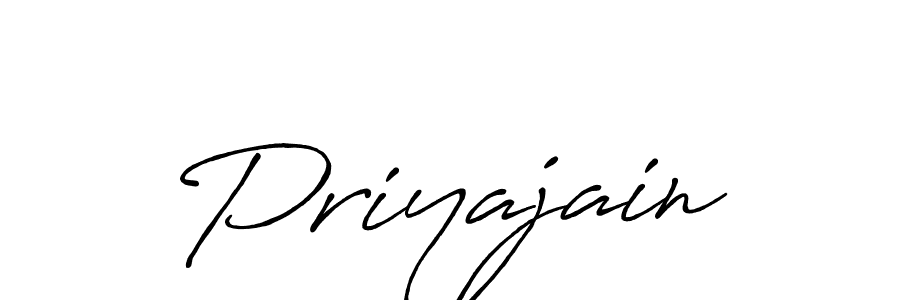 Also we have Priyajain name is the best signature style. Create professional handwritten signature collection using Antro_Vectra_Bolder autograph style. Priyajain signature style 7 images and pictures png