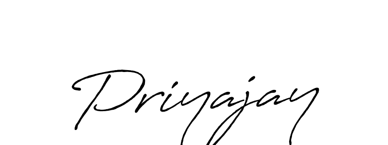 Priyajay stylish signature style. Best Handwritten Sign (Antro_Vectra_Bolder) for my name. Handwritten Signature Collection Ideas for my name Priyajay. Priyajay signature style 7 images and pictures png