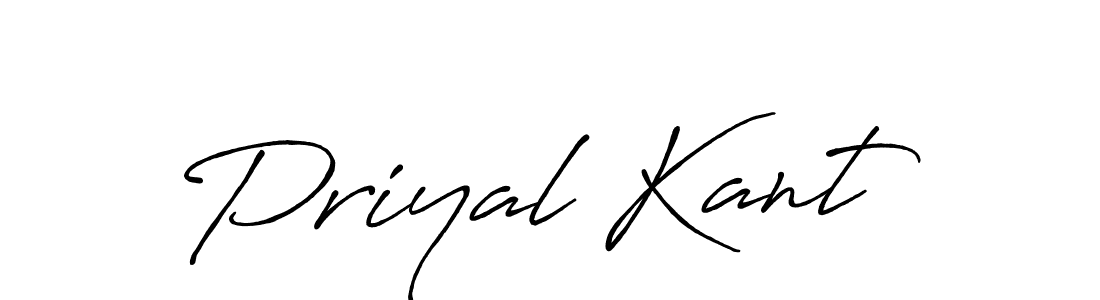 Create a beautiful signature design for name Priyal Kant. With this signature (Antro_Vectra_Bolder) fonts, you can make a handwritten signature for free. Priyal Kant signature style 7 images and pictures png