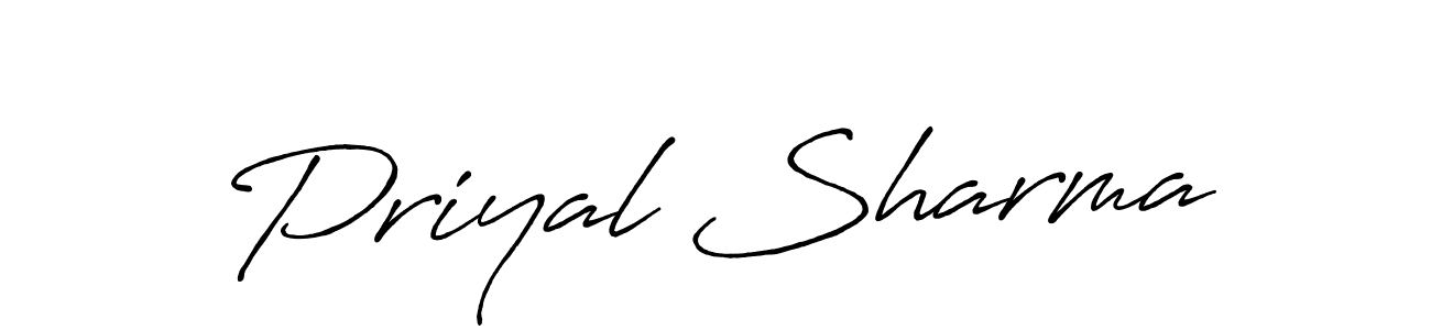 Make a short Priyal Sharma signature style. Manage your documents anywhere anytime using Antro_Vectra_Bolder. Create and add eSignatures, submit forms, share and send files easily. Priyal Sharma signature style 7 images and pictures png